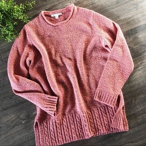 Carolyn Taylor Sweater// salmon and black //Small